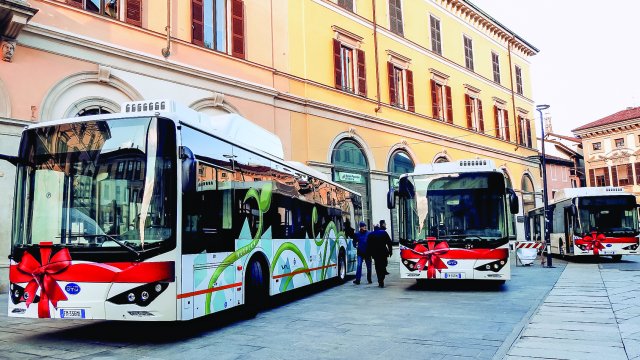 Τρία νέα 12μετρα ηλεκτρικά λεωφορεία BYD κυκλοφόρησαν στην πόλη Novara της Ιταλίας