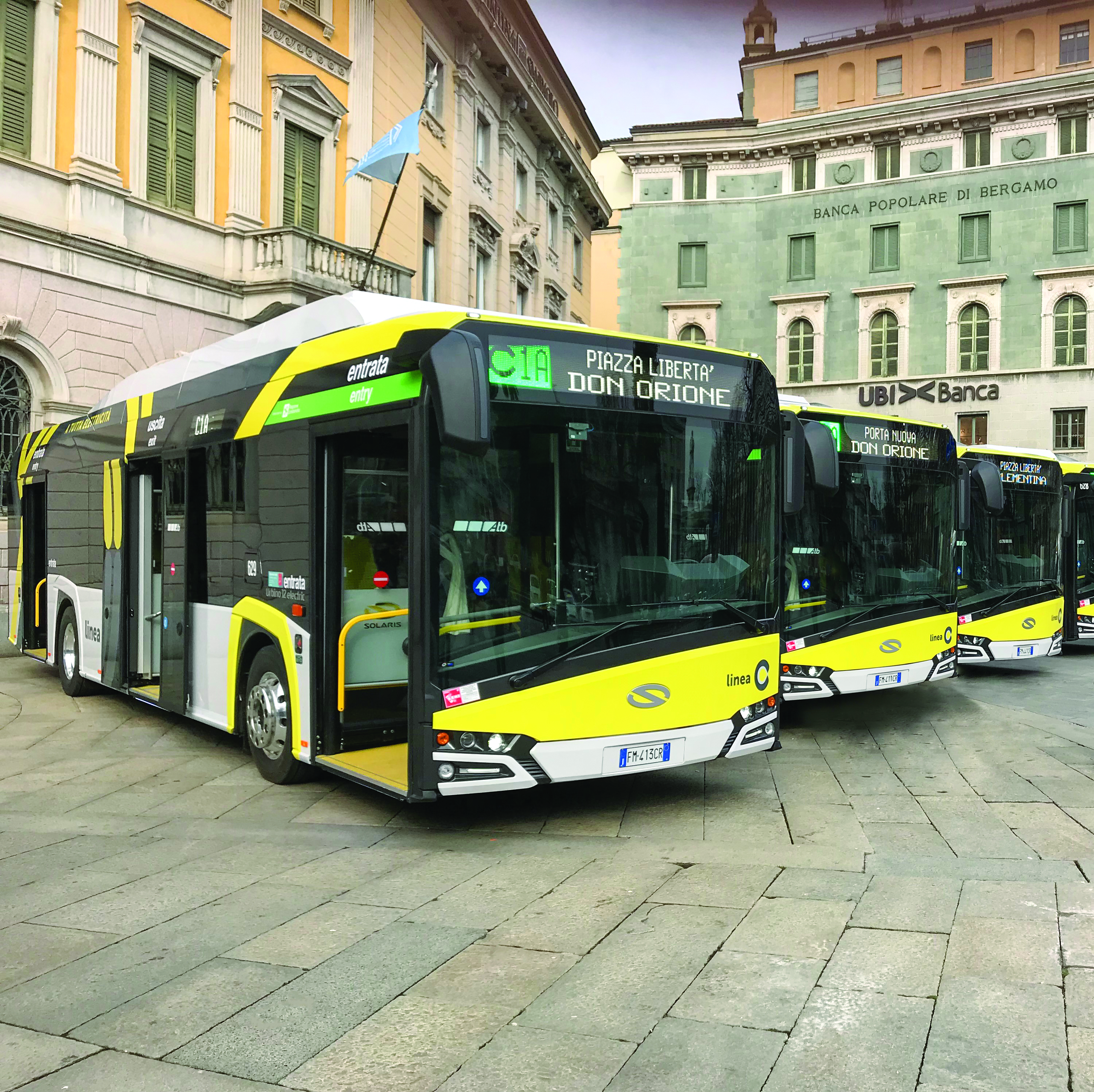 Η Solaris παρέδωσε 12 ηλεκτρικά λεωφορεία στην πόλη του Μπέργκαμο.