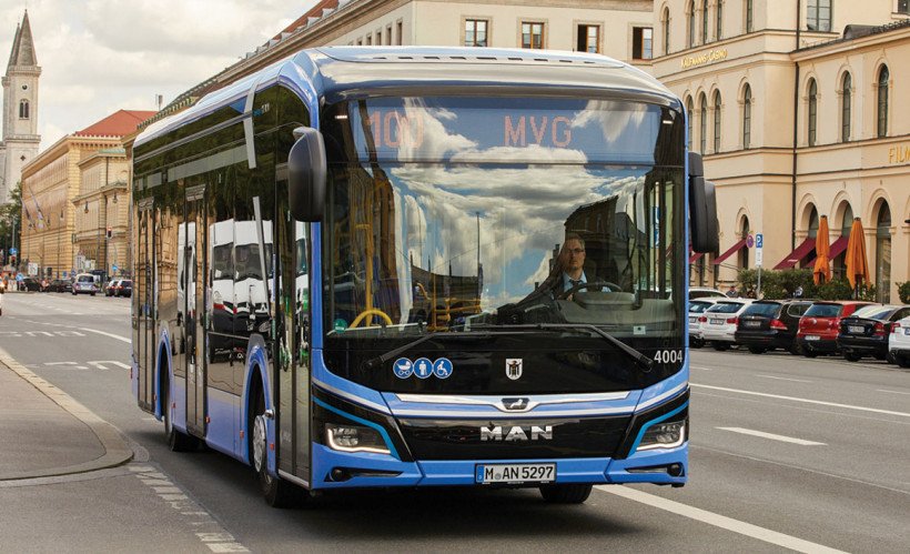 Το ηλεκτρικό MAN Lion’s City E στους δρόμους του Μονάχου.