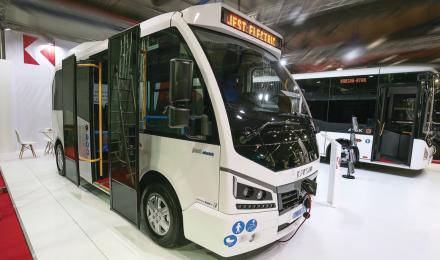 Το Jest Electric στο περίπτερο της MIETSEL στην έκθεση Transport Show 2018 της Αθήνας.